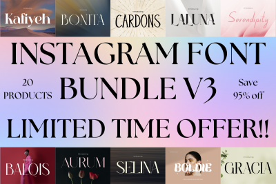 stylish instagram font bundle