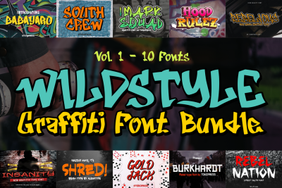 wildstyle graffiti font bundle