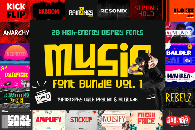 music font bundle