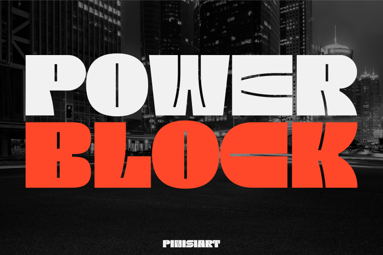 Retro Font Power Block