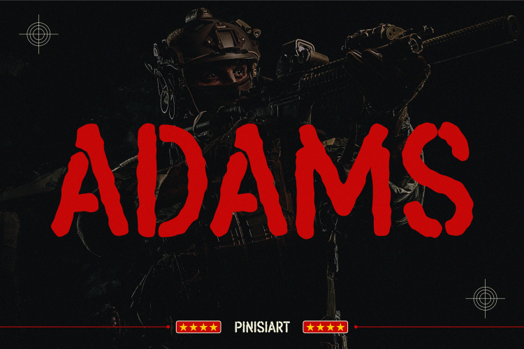 Stencil Font ADAMS