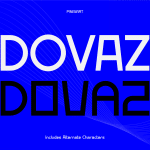 Futuristic Font DOVAZ