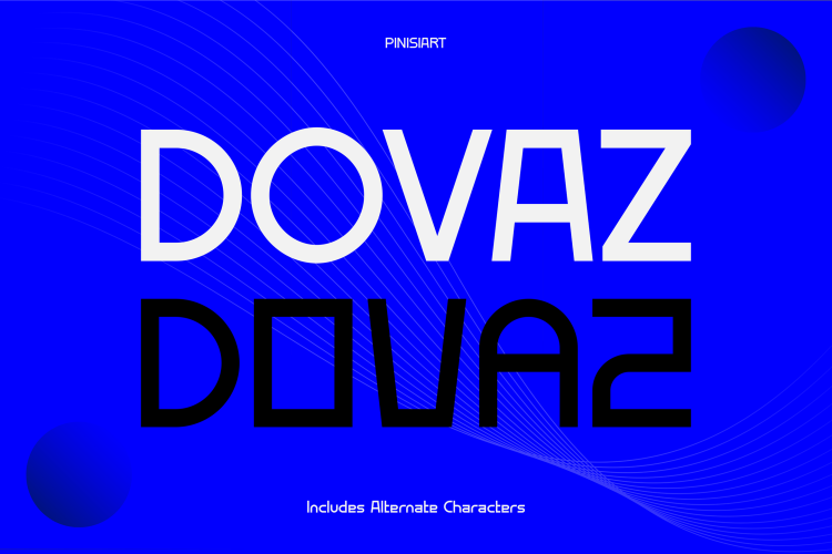 Futuristic Font DOVAZ