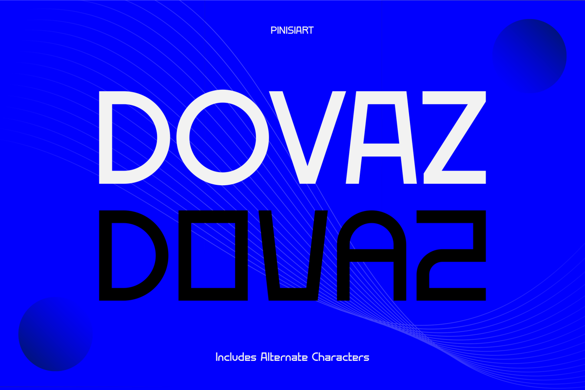 DOVAS-1 Futuristic Font DOVAZ