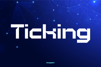 Futuristic Font Ticking
