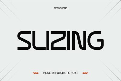 Futuristic Font SLIZING
