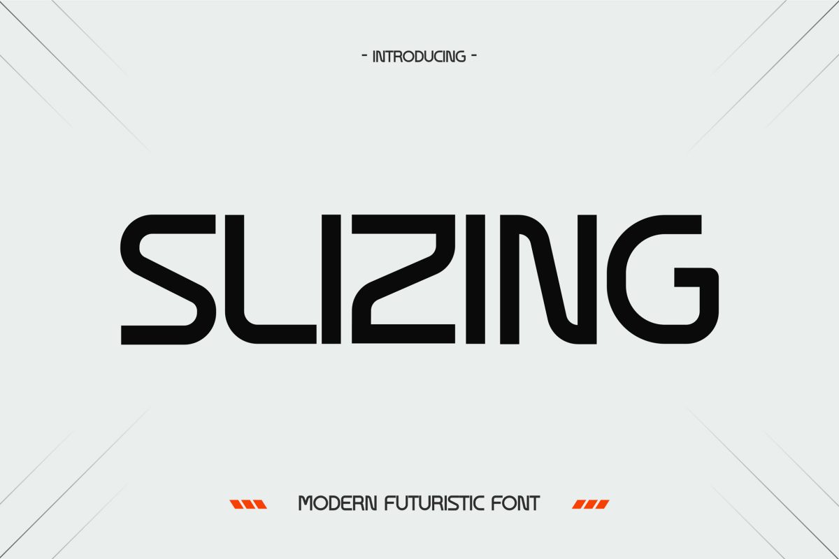SLIZING-1 Futuristic Font SLIZING