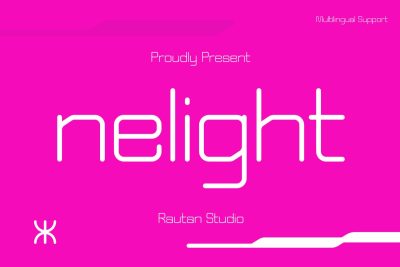 Futuristic Font NELIGHT