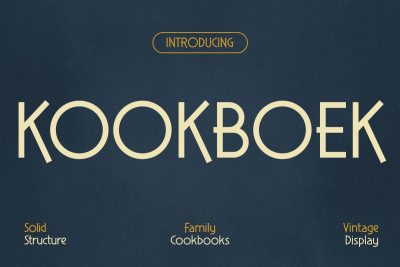 Retro Font KOOKBOEK