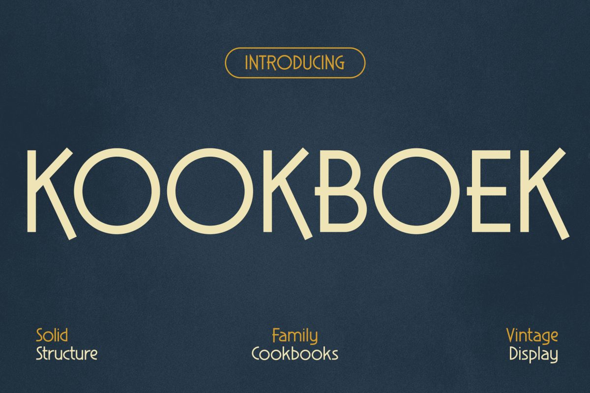 KOOKBOEK 1 Retro Font KOOKBOEK