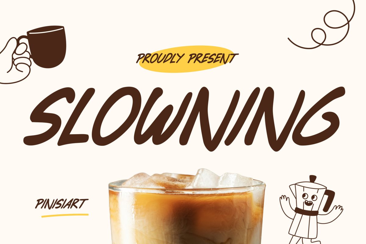 slowning-01 Handwriting Font Slowning
