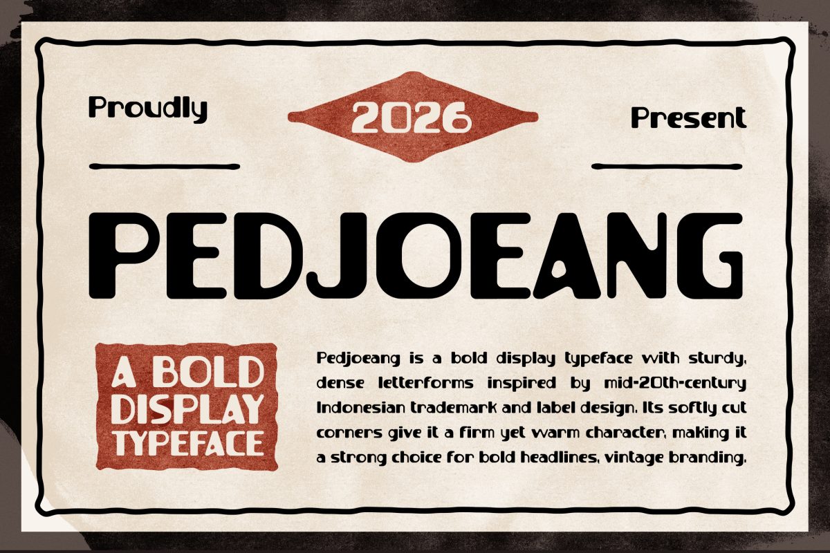 PEDJOEANG 1 Vintage Font PEDJOEANG