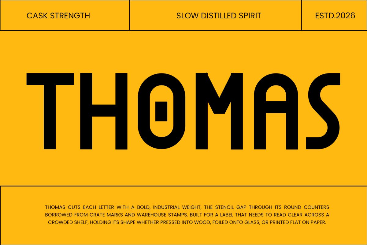 THOMAS 1 Retro Font THOMAS