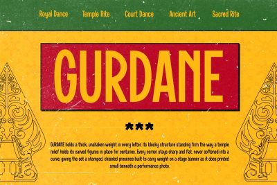 Retro Font Gurdane