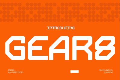 Modern Font GEAR8